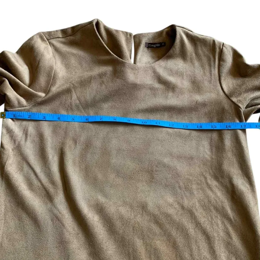 J.McLaughlin Keaton XS NWAT Faux Suede Bell Sleeve Top Mocha Quiet Luxury Preppy - Image 6