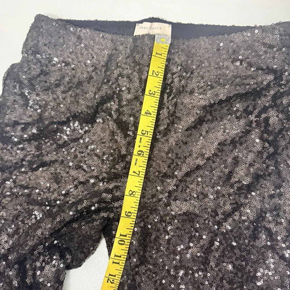Boutique Leggings Womens Lg Black Sequins Sparkle Event Party Cocktails Flashy - Image 8
