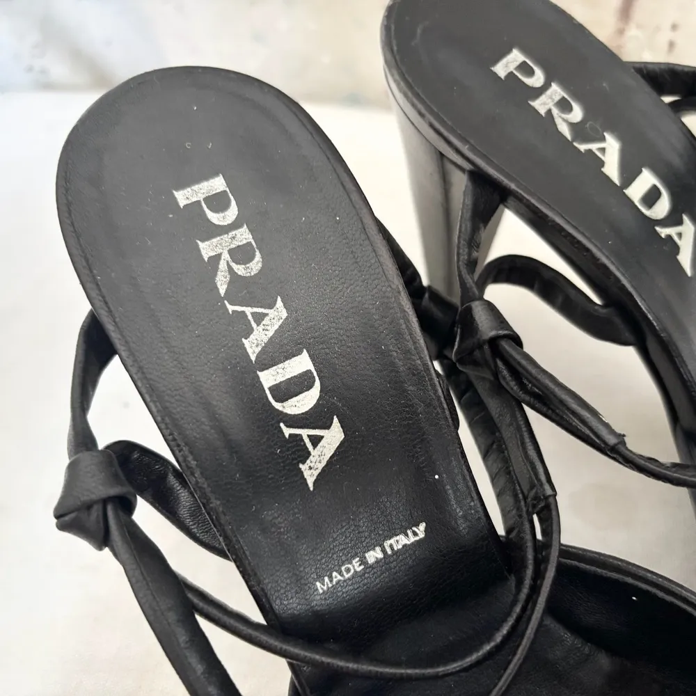 Prada Leather Slingback Pumps - Image 4