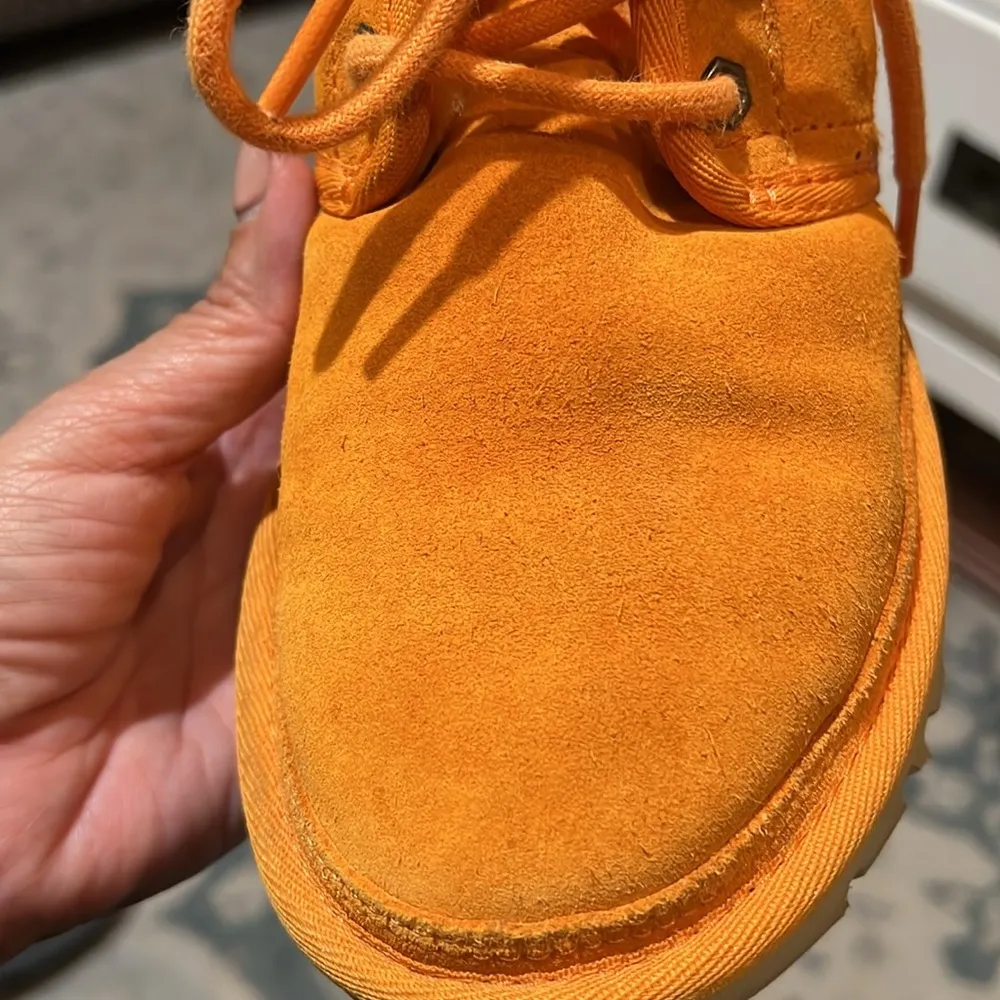 UGG NEUMEL  ANKLE BOOTS SUEDE COLIFORNIA POPPY WOMEN 5 orange - Image 12