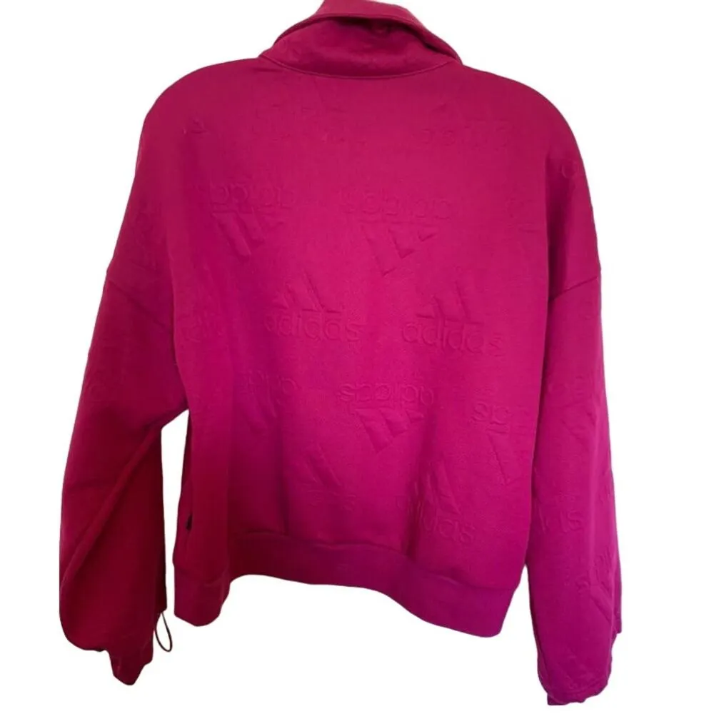 Adidas 1/4 zip pullover size Small magenta color women's - Image 3