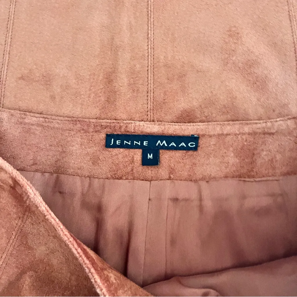 Jenne Maag Butternut Pumpkin Suede Skirt, Size M Orange Size M - Image 3