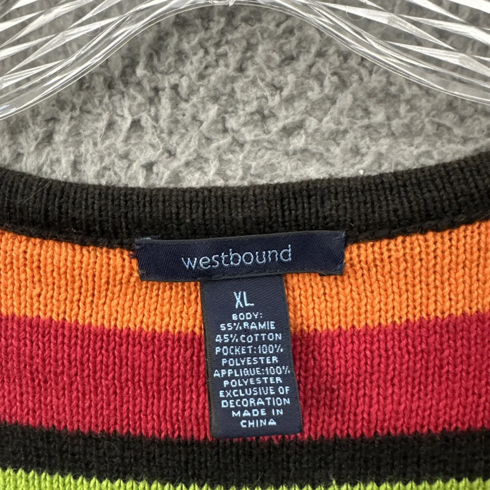 Vintage Westbound Sweater Vest Snowflake Rainbow Holiday 90s Retro Women's XL - Image 3