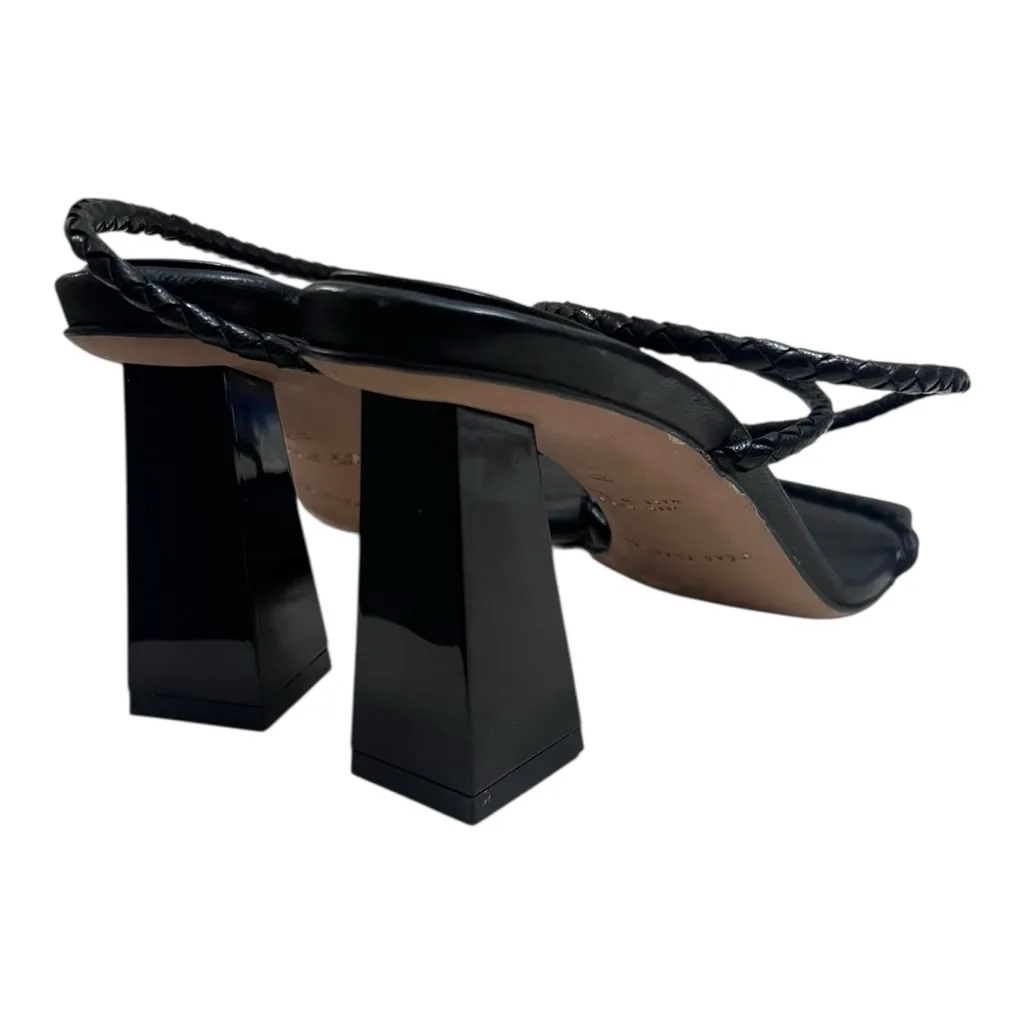 Dear Frances Rohe 70 Black Strappy Heels Size 7 - Image 4