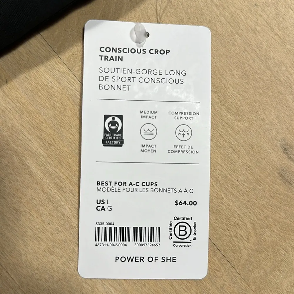 NWT Athleta Conscious Crop Train Sz L - Image 3