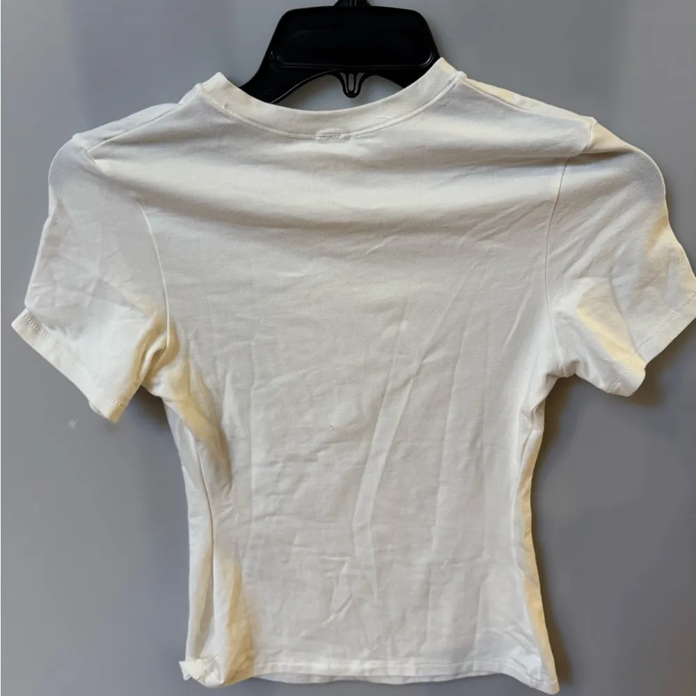 SKIMS Marble Cotton Jersey Fitted Crew Neck T-Shirt Small - Image 5