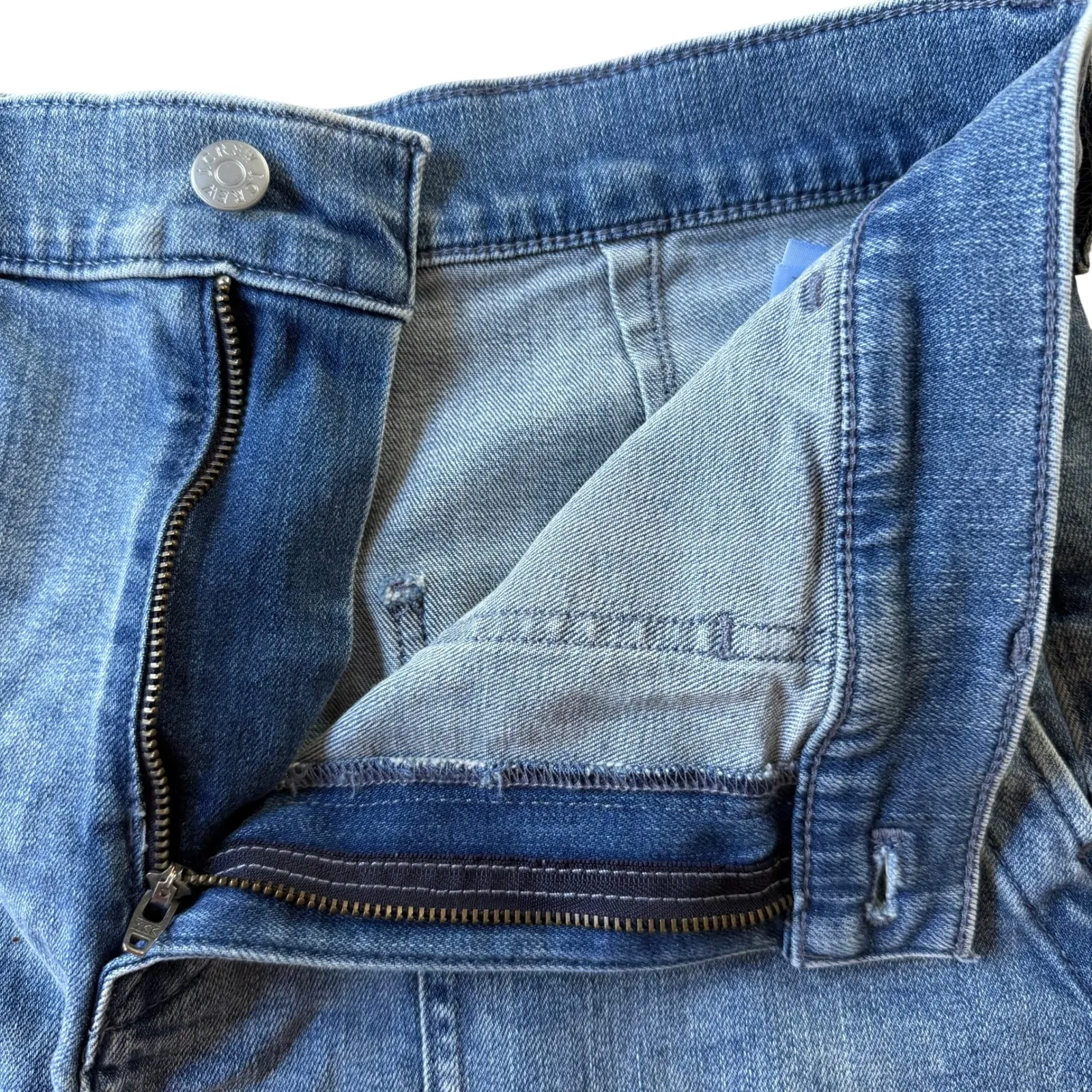 J. Crew Utility Denim High Rise Shorts Blue Size 29 - Image 4