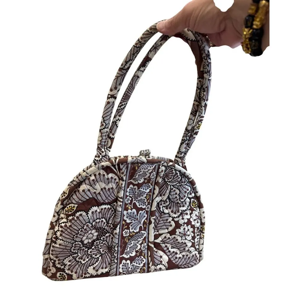 Vera Bradley Floral Kiss Lock Satchel Handbag Medium SKU 8234 - Image 7