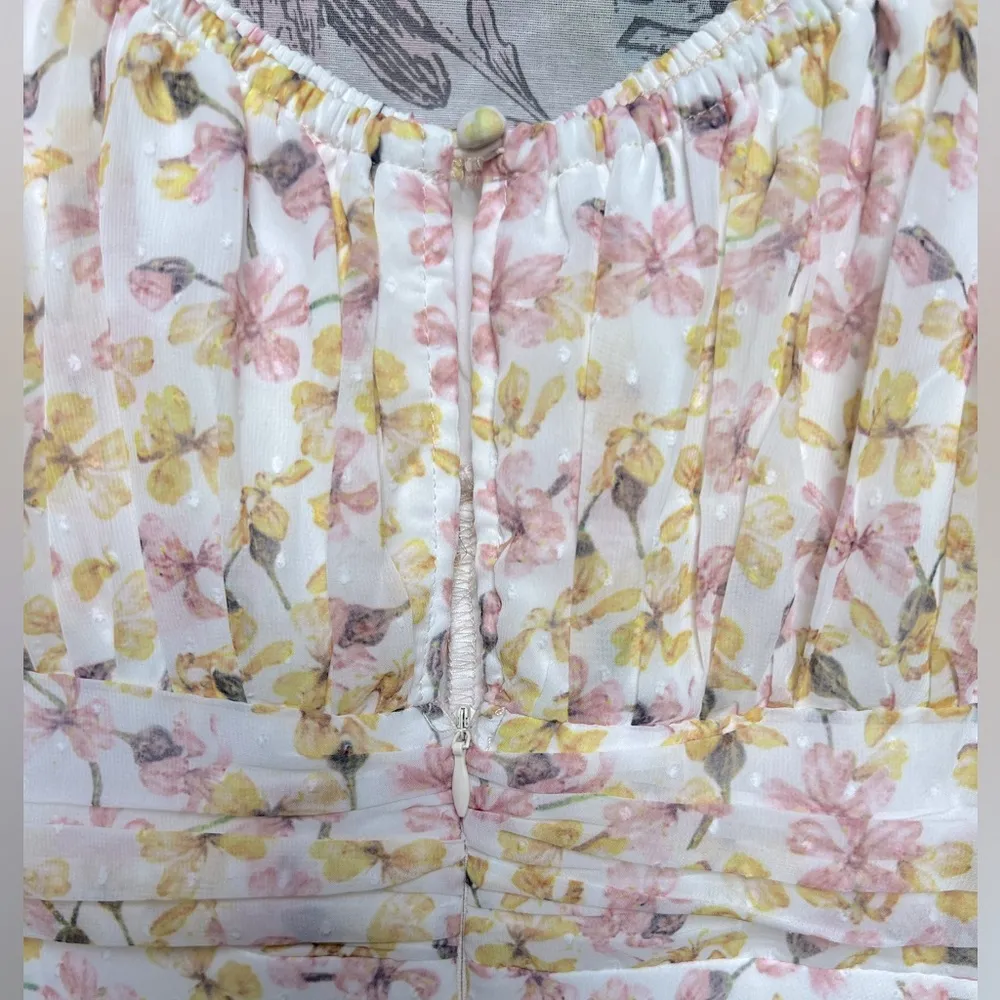 🌸Saints and Secrets🌼: Boho Mini Dress Vintage Dress, Juliette Sweet Flower Yellow Size M - Image 6