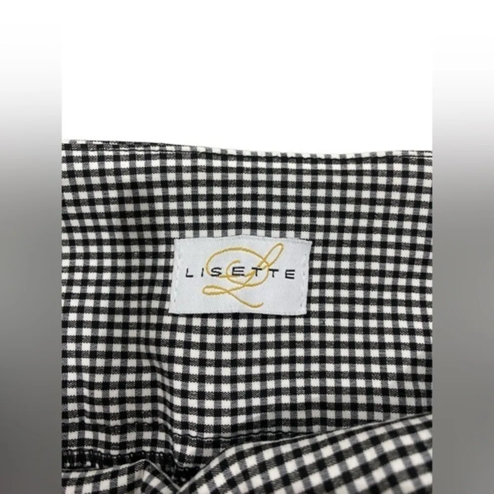 Lisette Black and‎ White Gingham Pull On Stretch Bermuda Short Mid Rise US 6 - Image 8