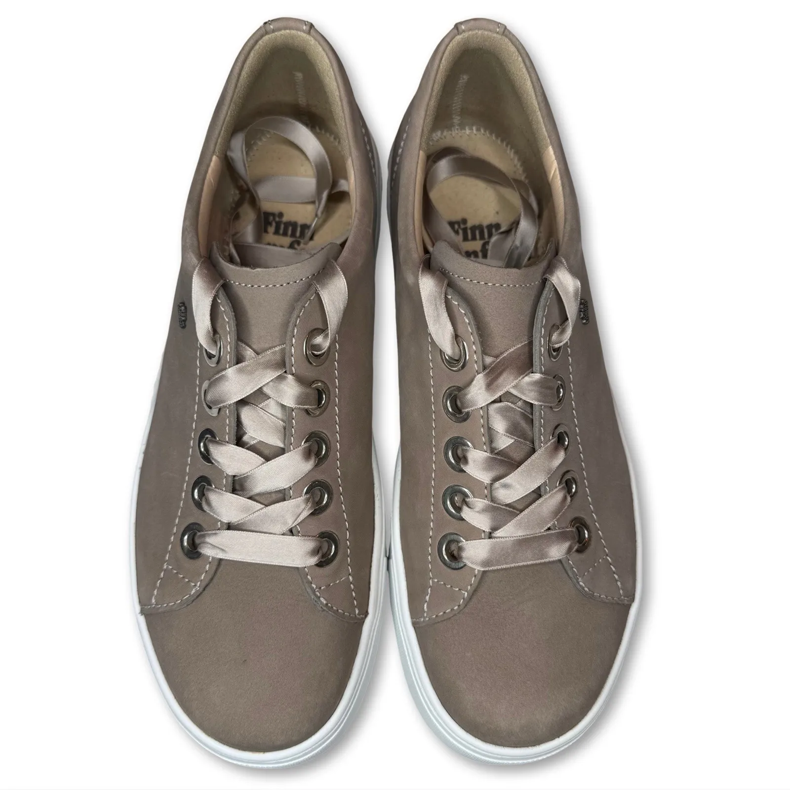 Finn Comfort El Paso Lace Up Shoes US 8.5 UK 6 Neutral Nubuck Suede Leather $435 Tan - Image 3