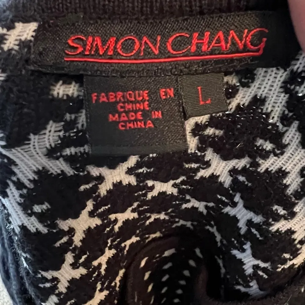 Simon‎ Chang Dress Black Size L - Image 7