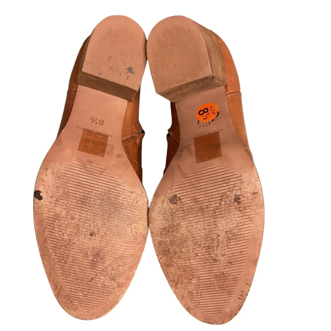 Madewell Women's The Brenner Ankle Boots Brown Leather Block Heel Size‎ 8.5 - Image 9