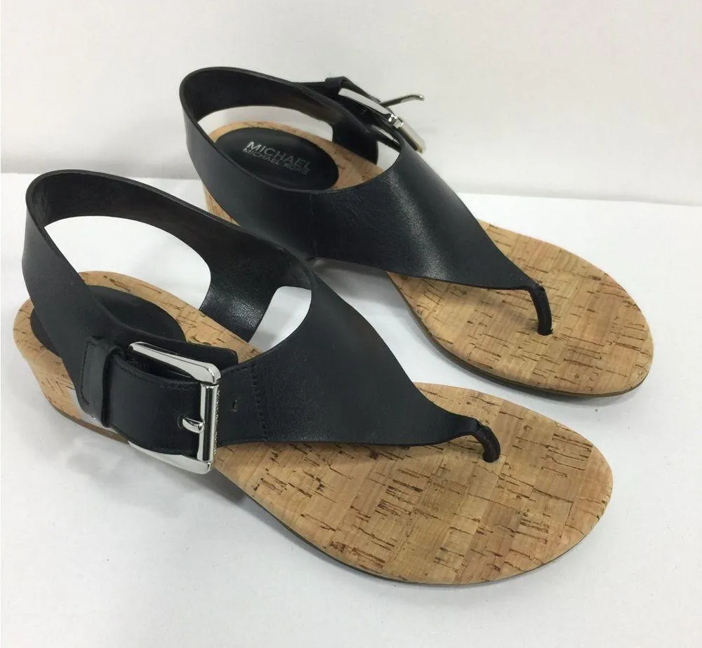 Michael Michael Kore London Thong Black Sandals Size 5.5 - Image 3