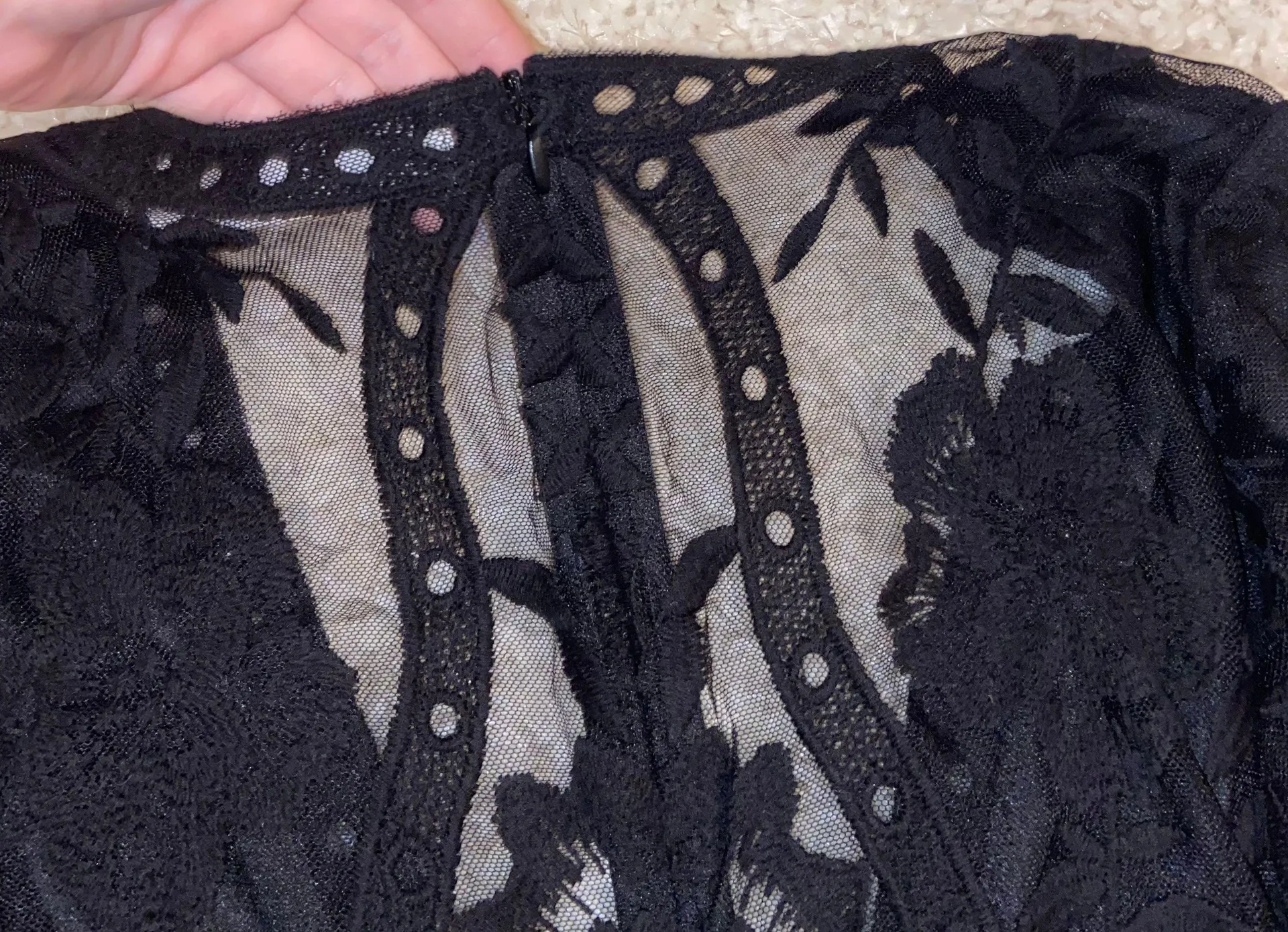 Impeccable Pig Black Lace Romper - Image 5