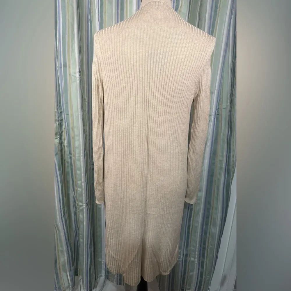 International Concept INC Long Sweater Jacket Open Front L/S Pockets Med EUC - Image 5