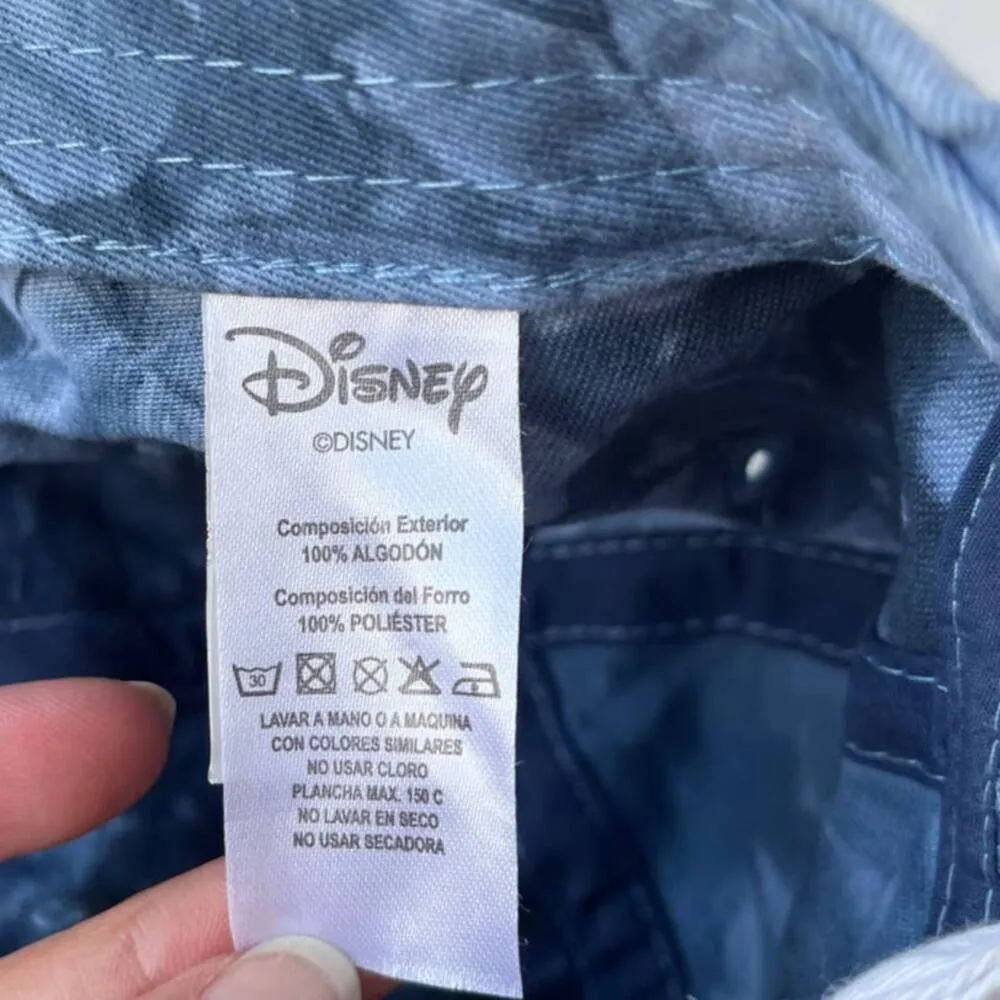 Disney Mickey Mouse Tie Die Womens Cap Hat Adjustable Size Blue Patch Costume - Image 10