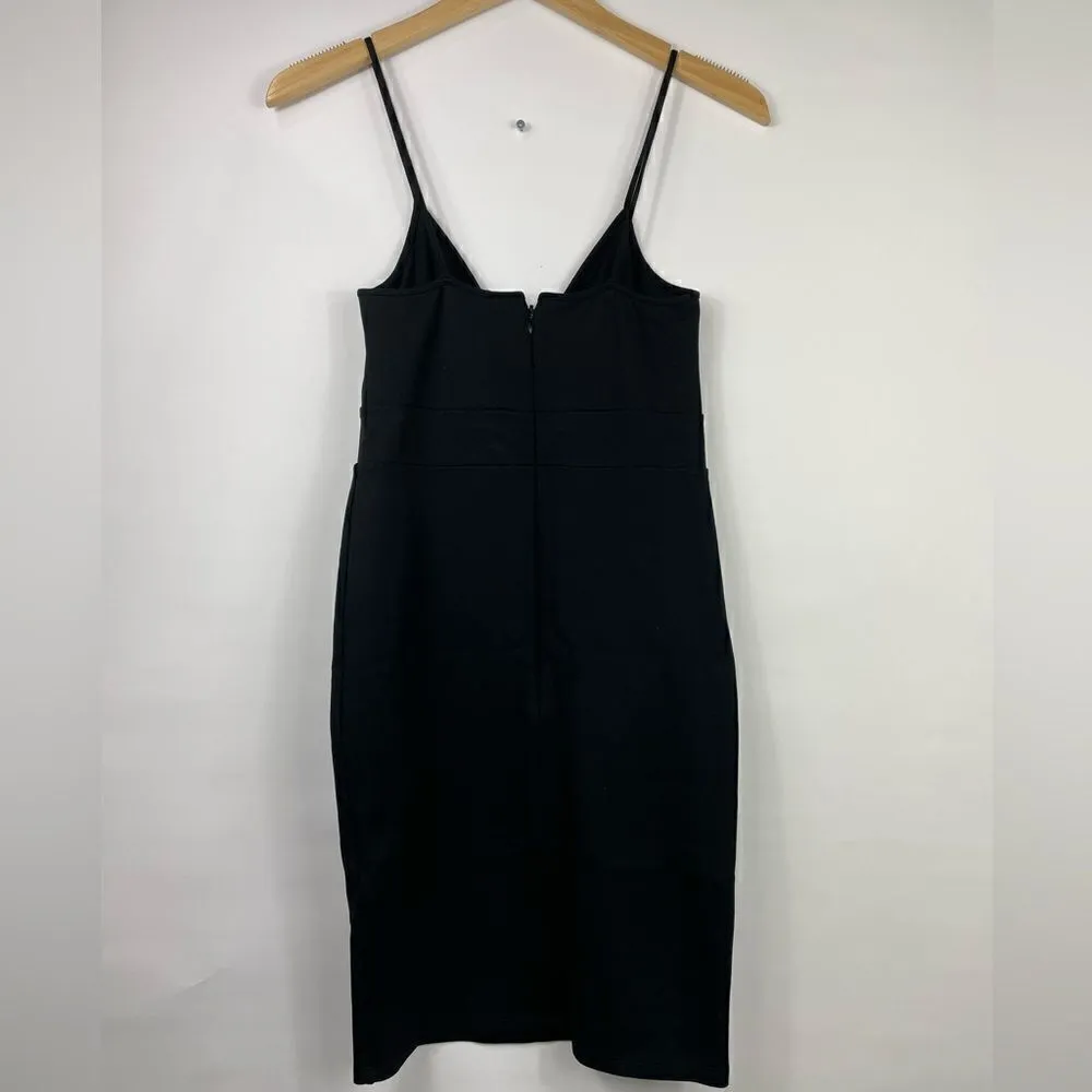 & Other Stories Front Tie Little Black Dress Size 6 - Image 2