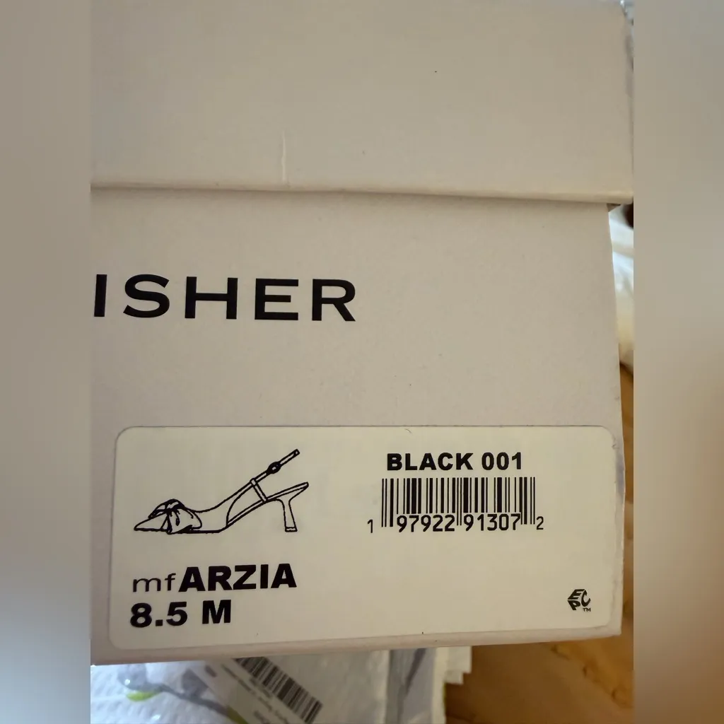 NEW Marc Fisher Black Vegan Patent Leather Pointy Toe Arzia Pump 8.5 $89 - Image 6