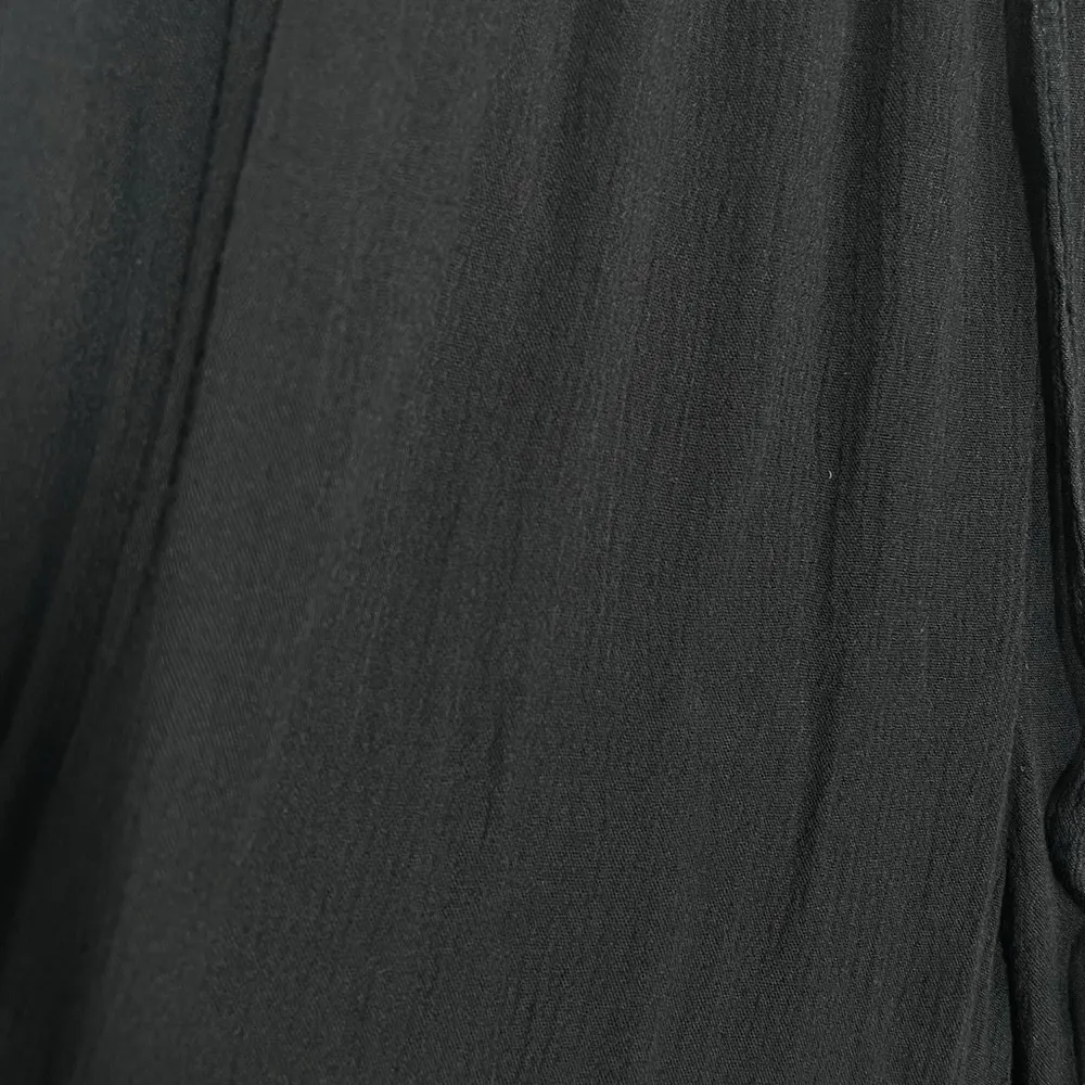 American Eagle Flowy Lightweight Drawstring Viscose Pants in Black Size L - Image 8