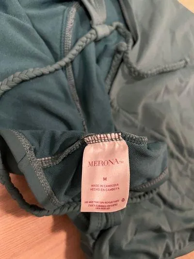 Merona teal tie swimsuit - Image 6