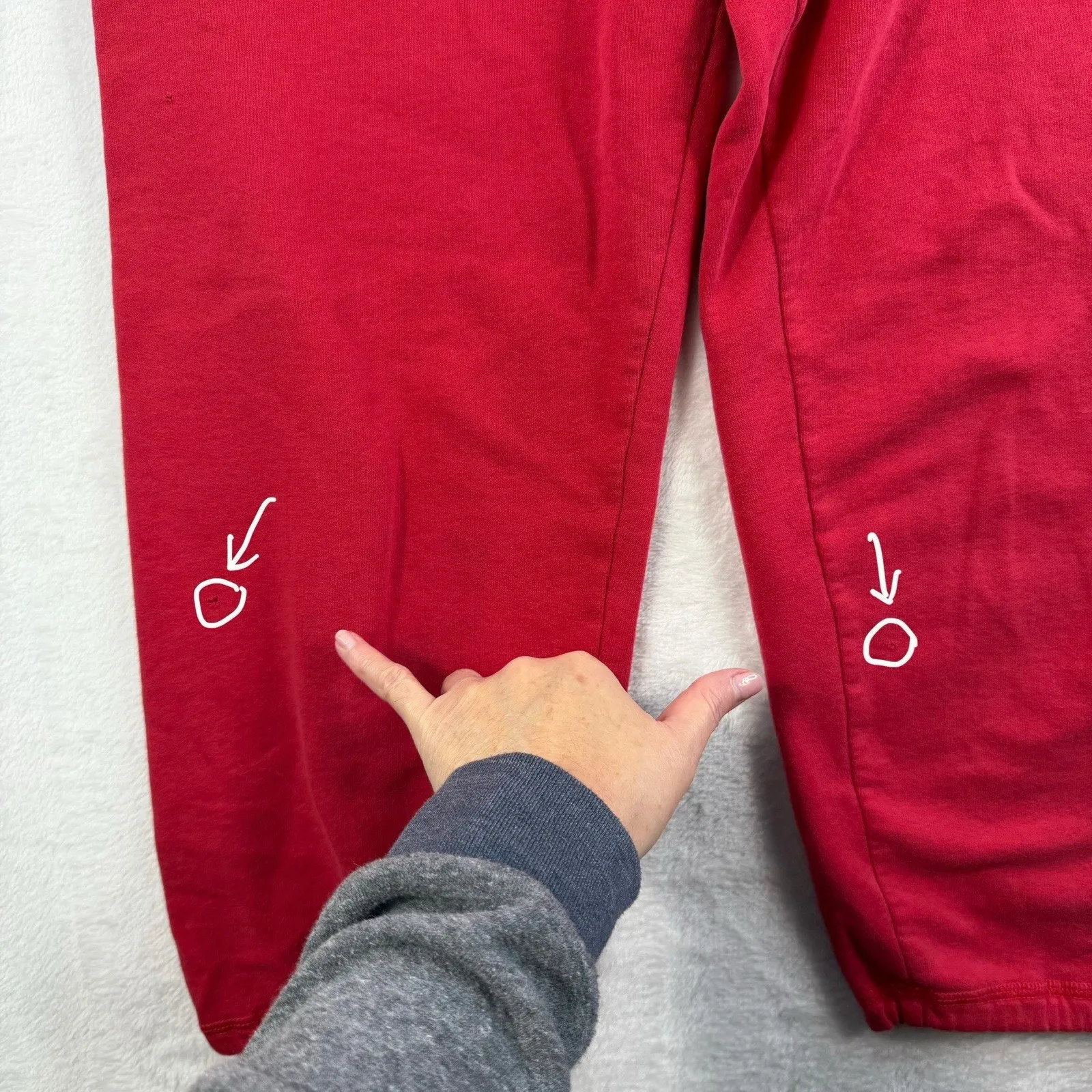 VTG Y2K Abercrombie & Fitch Large Joggers Sweatpants Patch Spellout Low Rise Red - Image 13