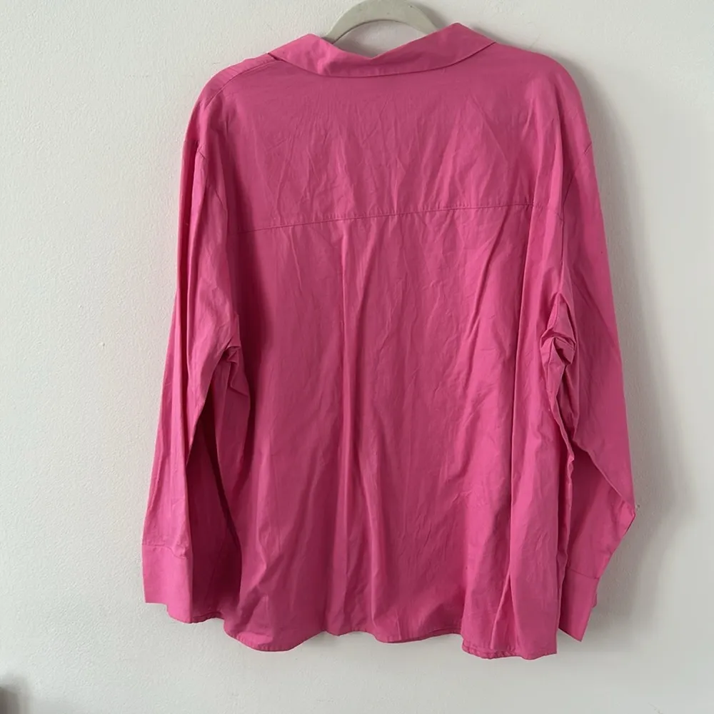 H&M Fuchsia Pink Long Sleeves Button Down Shirt Size XL - Image 3
