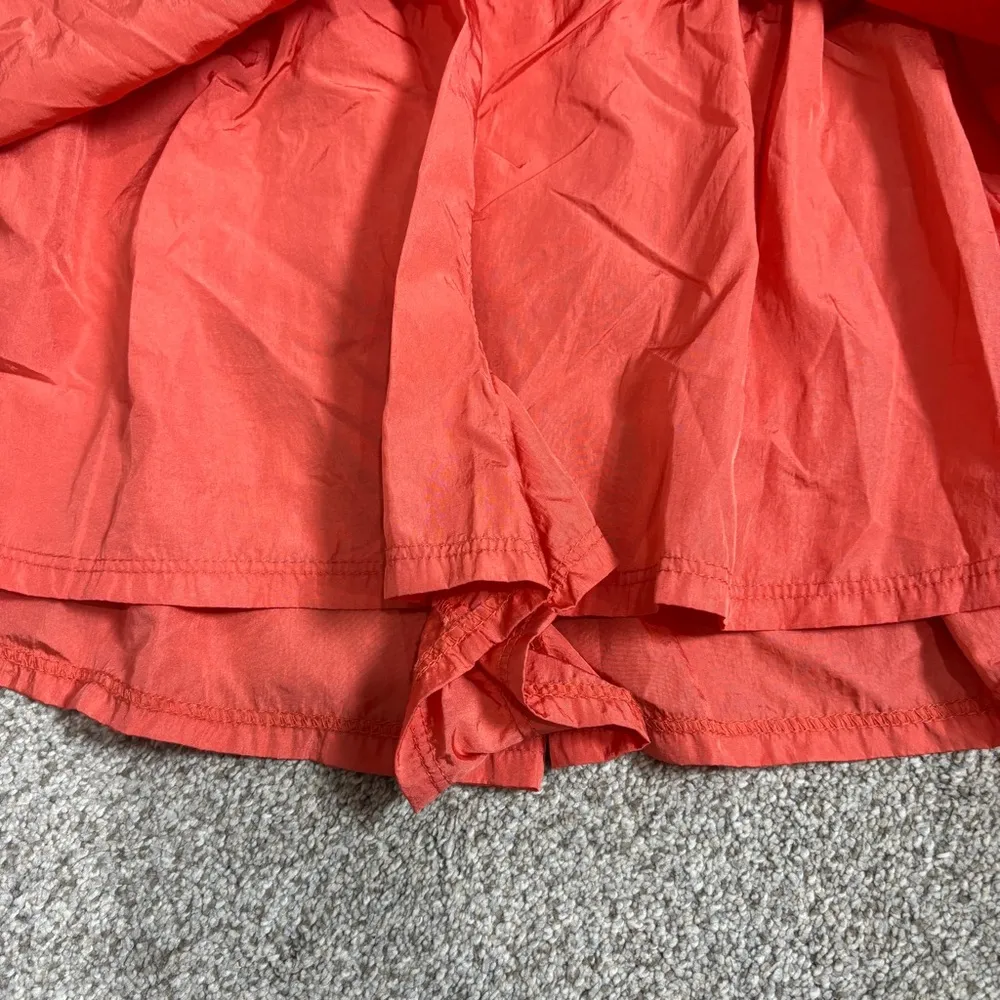 FP Movement Women's Way Home Skort Coral Orange Smocked Pull On Large - Image 15