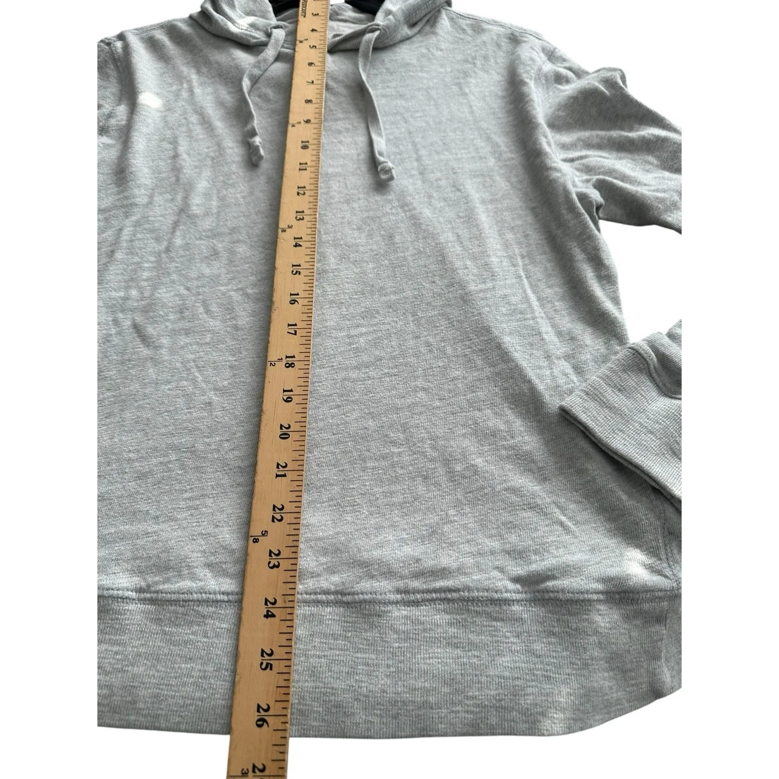 FAHERTY Hoodie Women's Medium Slub Organic Cotton Pullover Sweatshirt Gray #K6-6 - Image 7