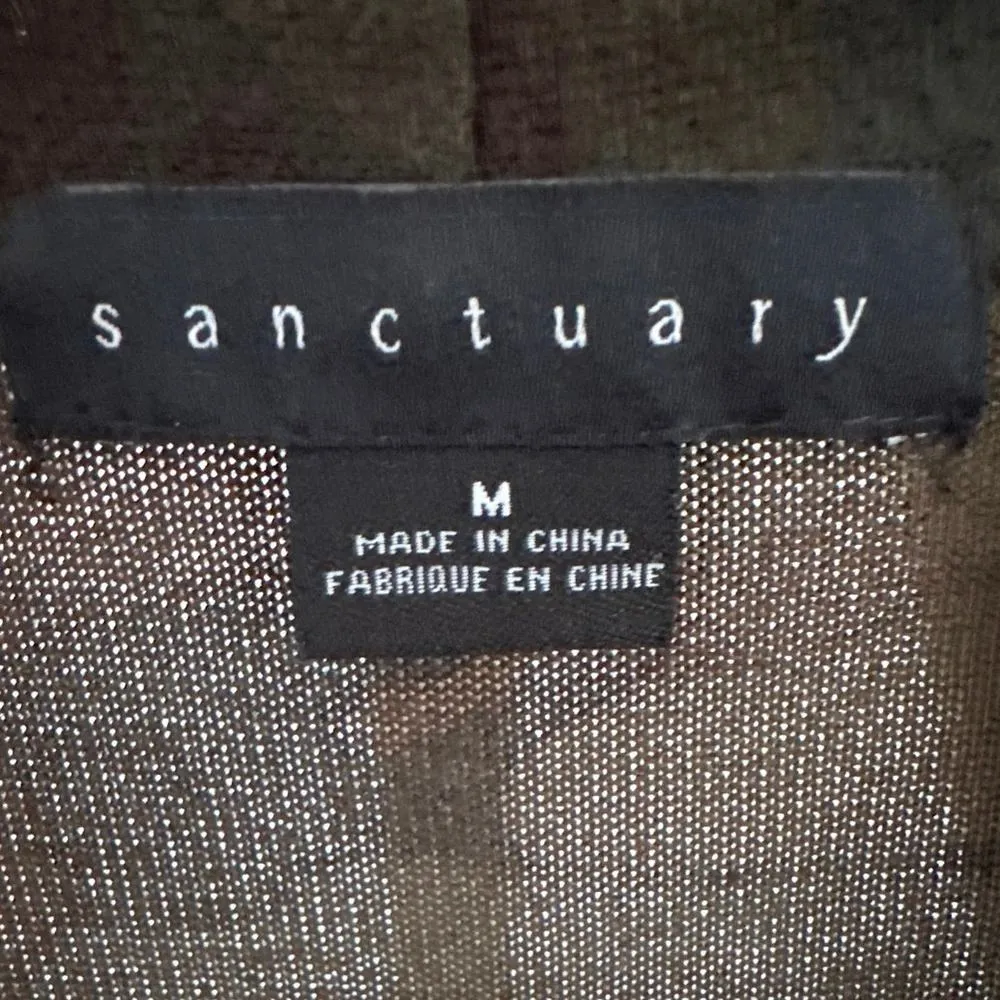 Sanctuary Anthropologie Size Medium Green Camo Long Cardigan Sweater Casual - Image 5