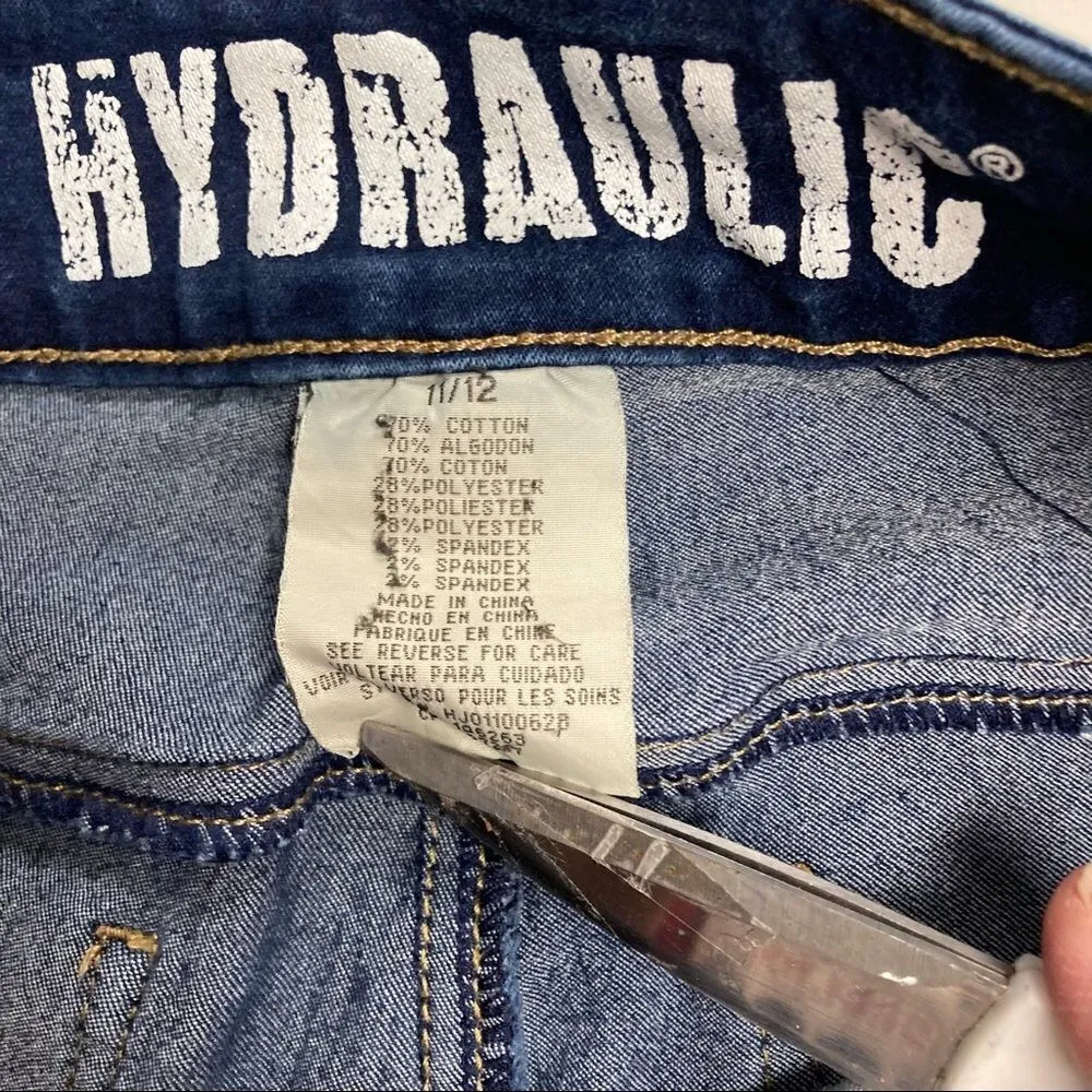 HYDRAULIC Women’s Dark Wash Skinny Jeans, Size 11/12‎ - Image 6