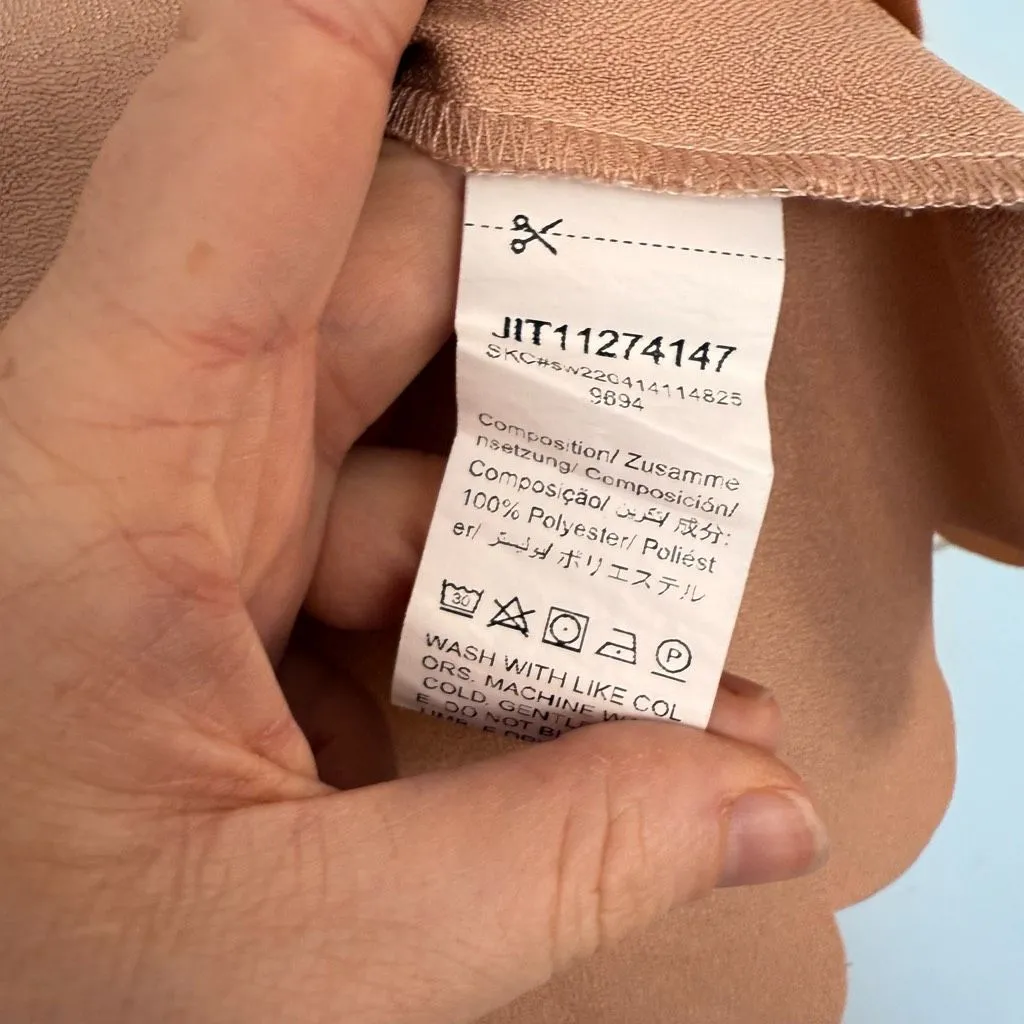 SHEIN Women’s Small Scalloped Crop Top Peach Color - Image 3