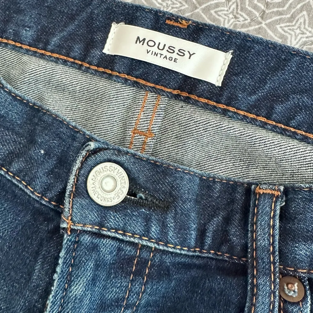 Moussy Vintage Denim Cicero Skinny Ankle Jean Dark Blue Wash MV Japan Size 29 - Image 6