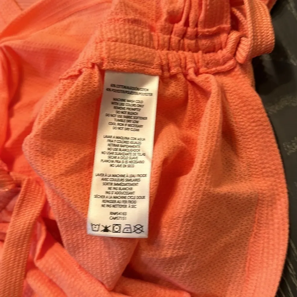 Calvin Klein Performance orange cinched side athletic top sz XS Cotton NWT - Image 10