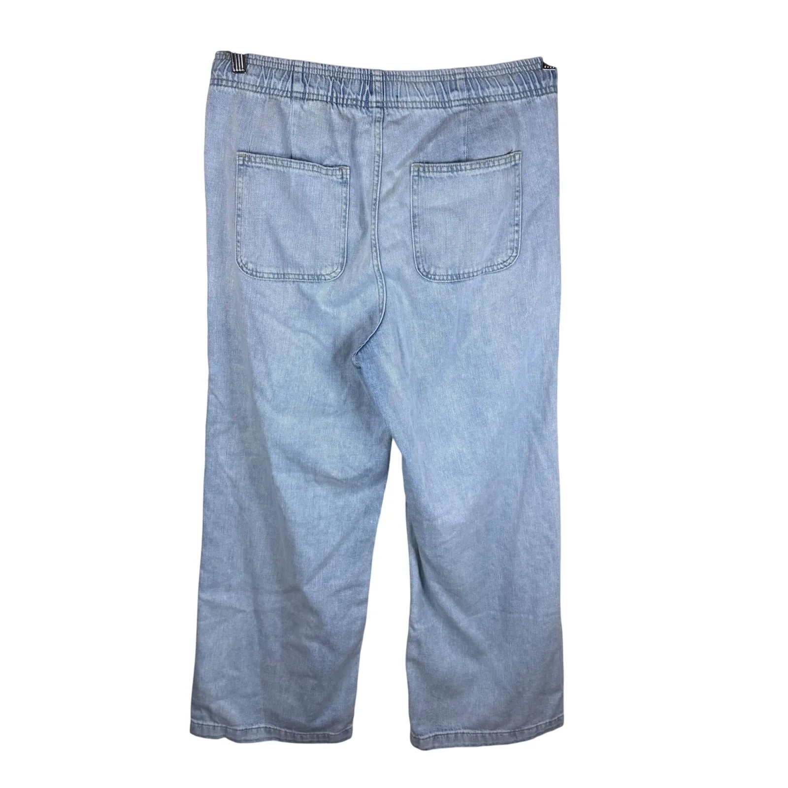 NWT GAP Denim High Rise Wide Leg Cropped Pants Light Wash Size Medium Grunge - Image 5