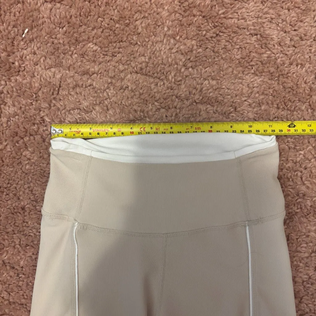 WILO the Label Womens XS Clay Biker Workout Shorts Ribbed High Waist Activewear Tan - Image 5