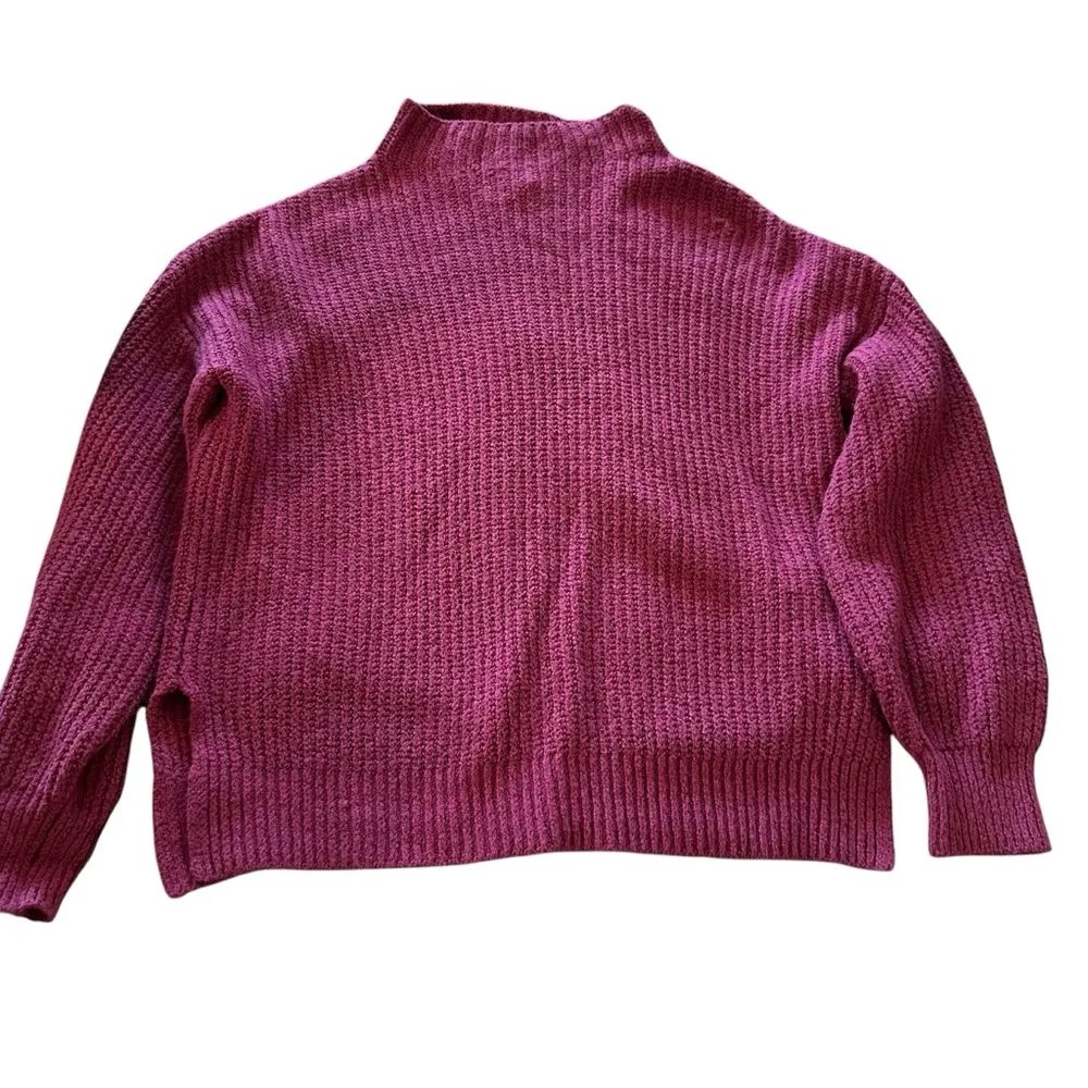 Rachel Zoe Pink Cowl Neck Sweater with Ribbed Knit - Image 2