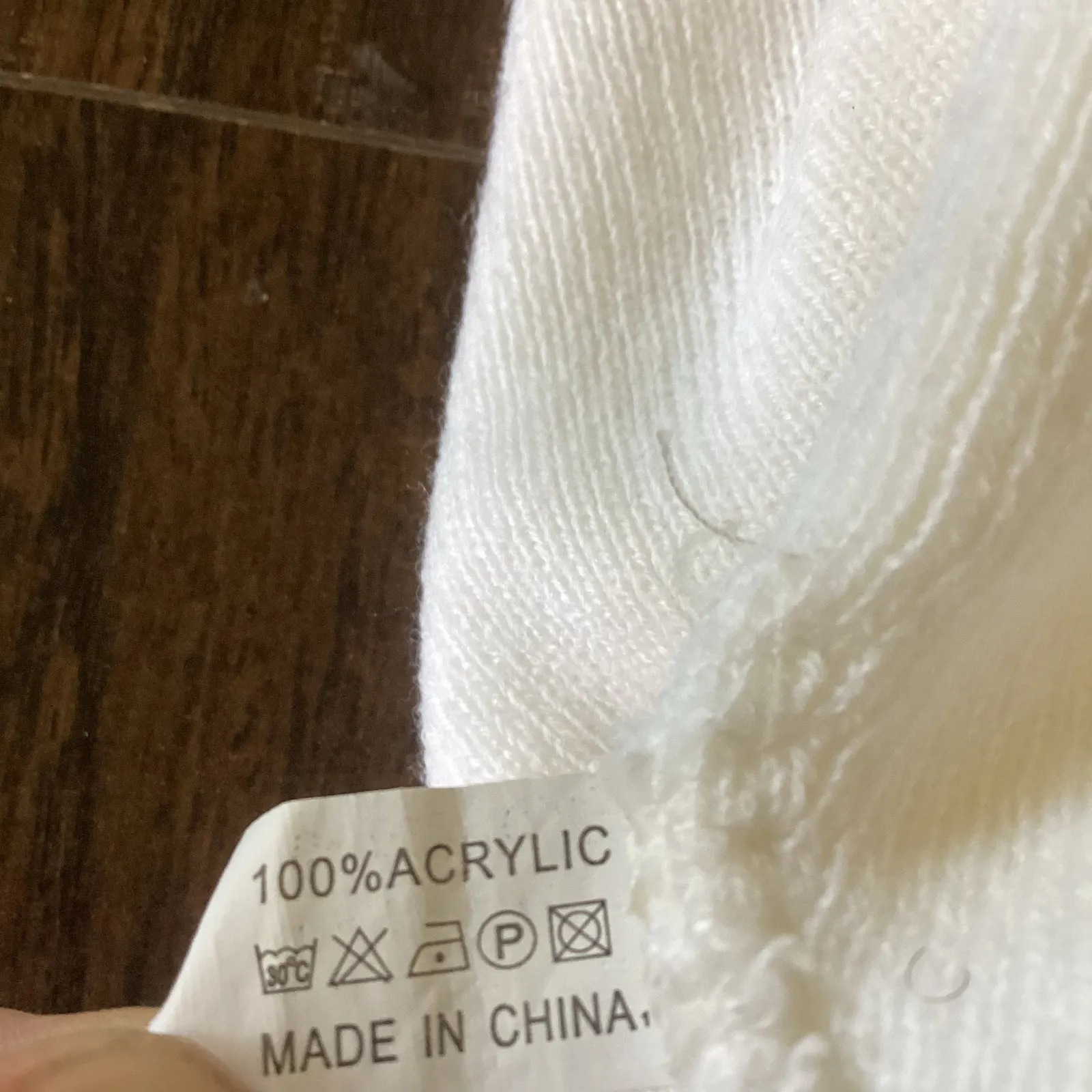 Bad Bunny Acrylic Knit Beanie White - Image 3