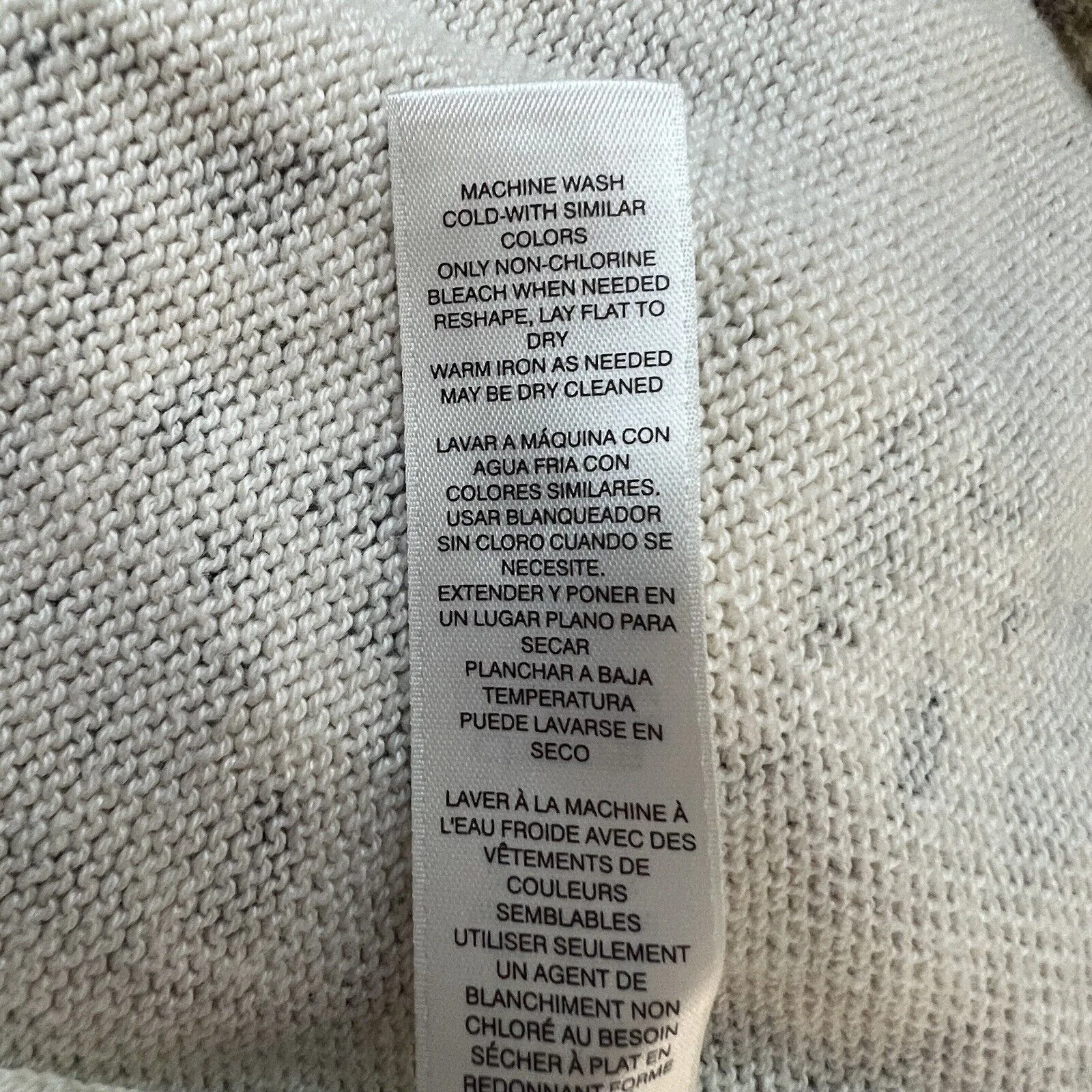 Chicos Sweater Womens Medium 1 Cream Purple Baroque Open Cardigan Office‎ Casual - Image 9