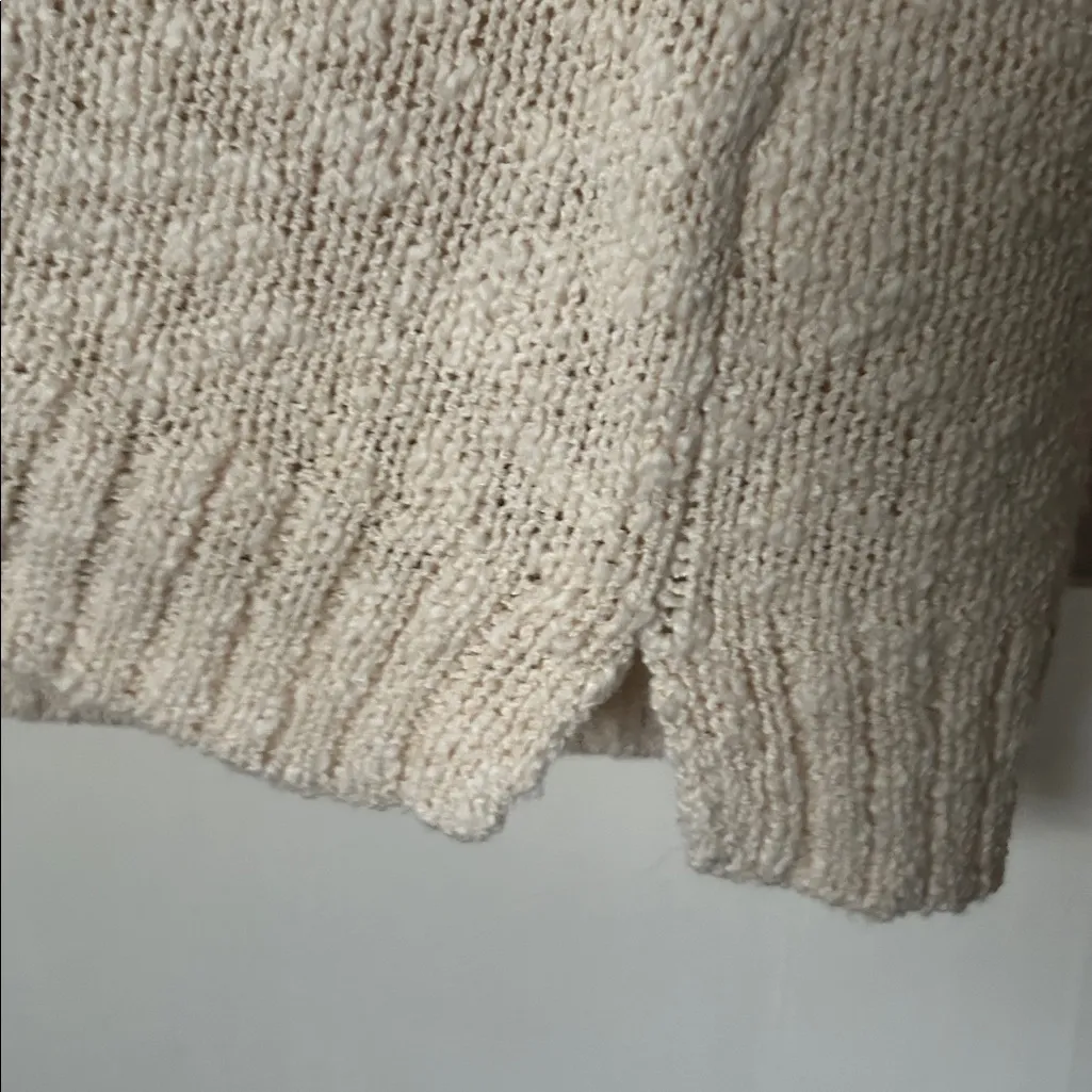 JCREW V-Neck Beach Sweater Tank in Dusty Ivory NWT sz M - Image 5