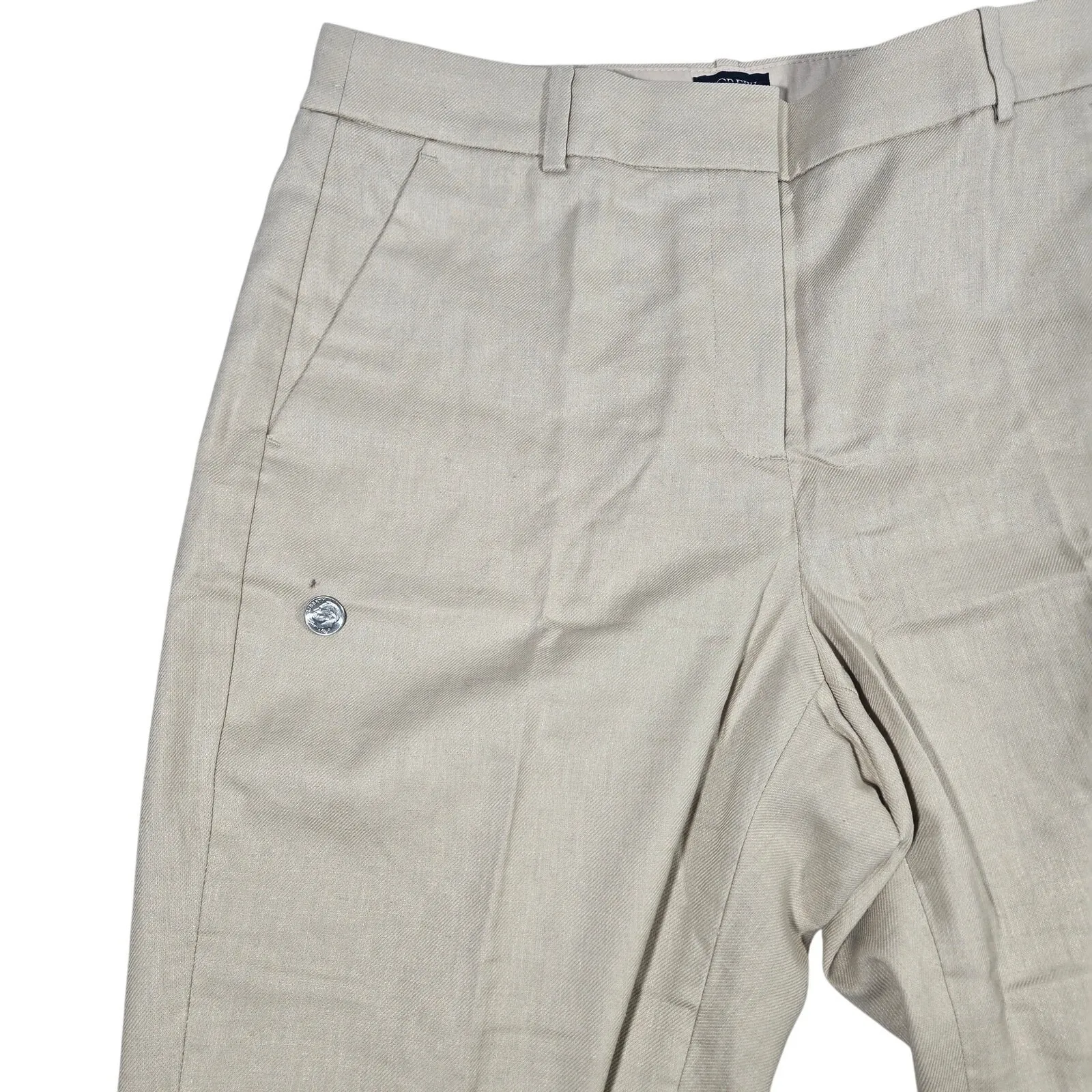 J. Crew Factory‎ Kallie stretch linen-blend straight-leg pant 10 - Image 10