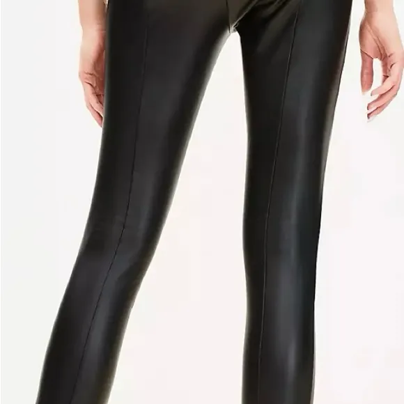 black leather faux pants by Loft size medium - Image 2