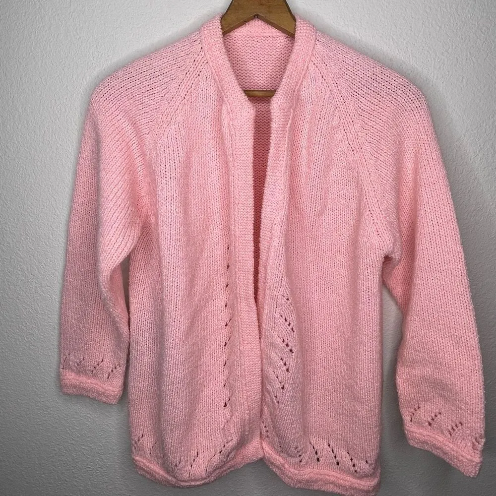 Vintage Pink Cardigan‎ Sweater - Image 6