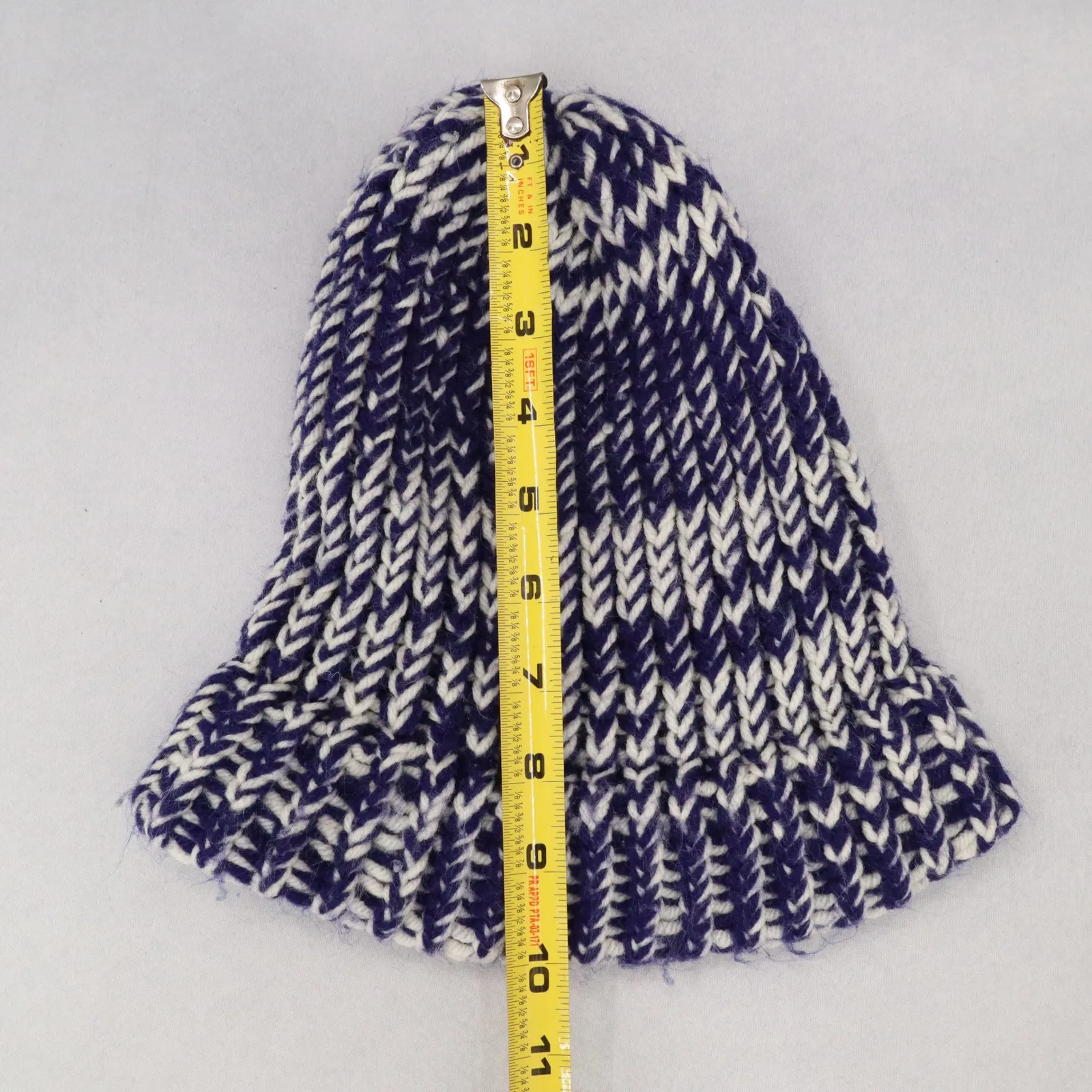 Purple Cable Knit Y2K Vintage‎ Hippy Unisex Cottage Boho Bucket Beanie Cap Hat - Image 6
