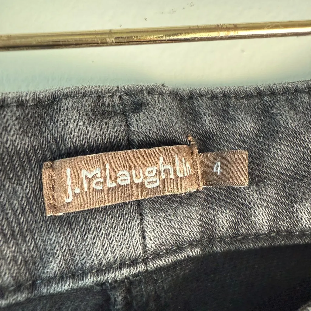 J.Mclaughlin Jeans Slim FIt Lexi Mid Rise Stretchy Black Gray Size 4 - Image 8