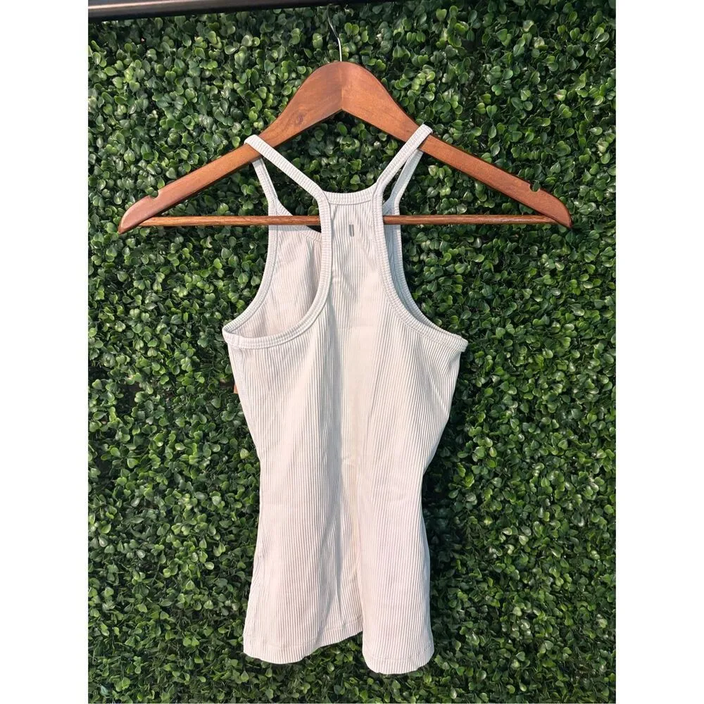 NoBull Frost Blue Ribbed Full Length Tank Top Sz XS NWT - Image 5