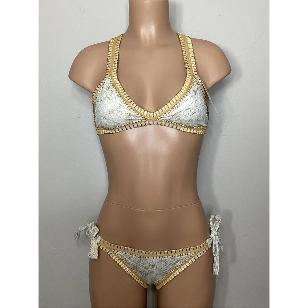 New. Pilyq Cobra Crochet trim bikini. S-top/M-bottom. Retails $178 - Image 4