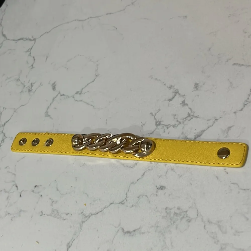 Super Cute Mustard Yellow Adjustable Cuff Bracelet - Image 6