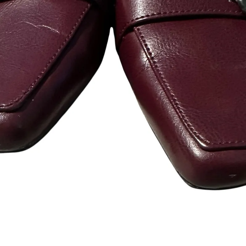 East5th Open Back Burgandy Heels Size 7 1/2. - Image 6