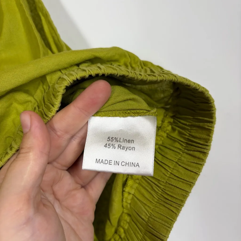 Kourt Linen Blend Skort Matching Set Size Medium Green - Image 12